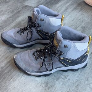 Keen Gray and Yellow Athletic Hiking Shoes